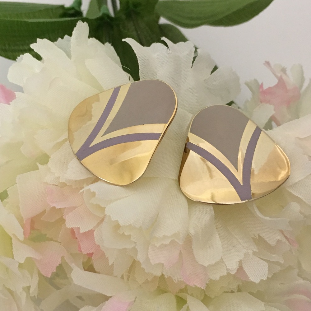 Vintage Laurel Burch Pierced Earring Signed